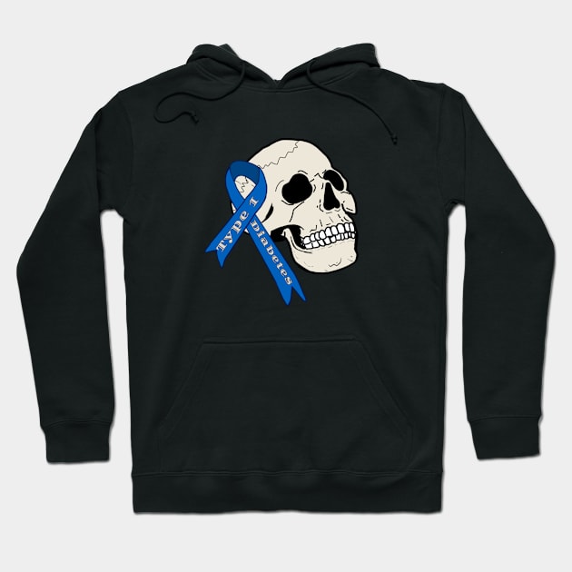 Type 1 Diabetes Skull Hoodie by CatGirl101